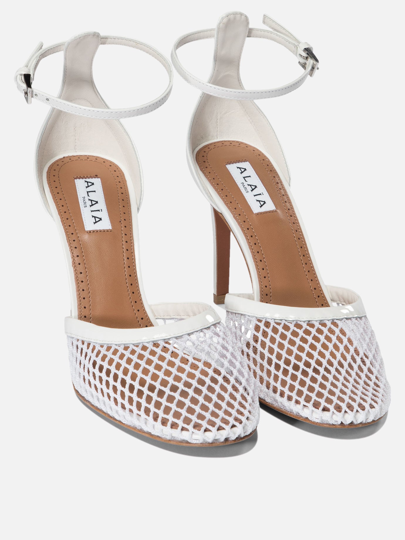 Alaïa Décolleté in rete 90 mm 11273643_38 White 2