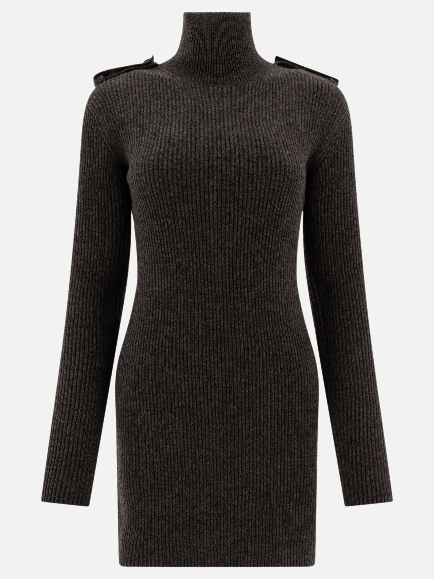 Alexander McQueen Miniabito in maglia a coste 14418574_M Grey 1