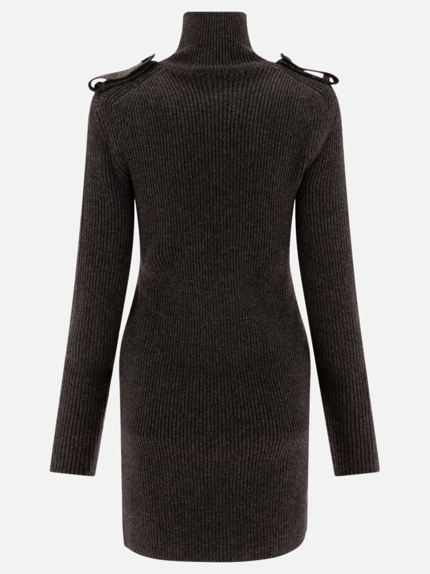 Alexander McQueen Miniabito in maglia a coste 14418574_M Grey 2