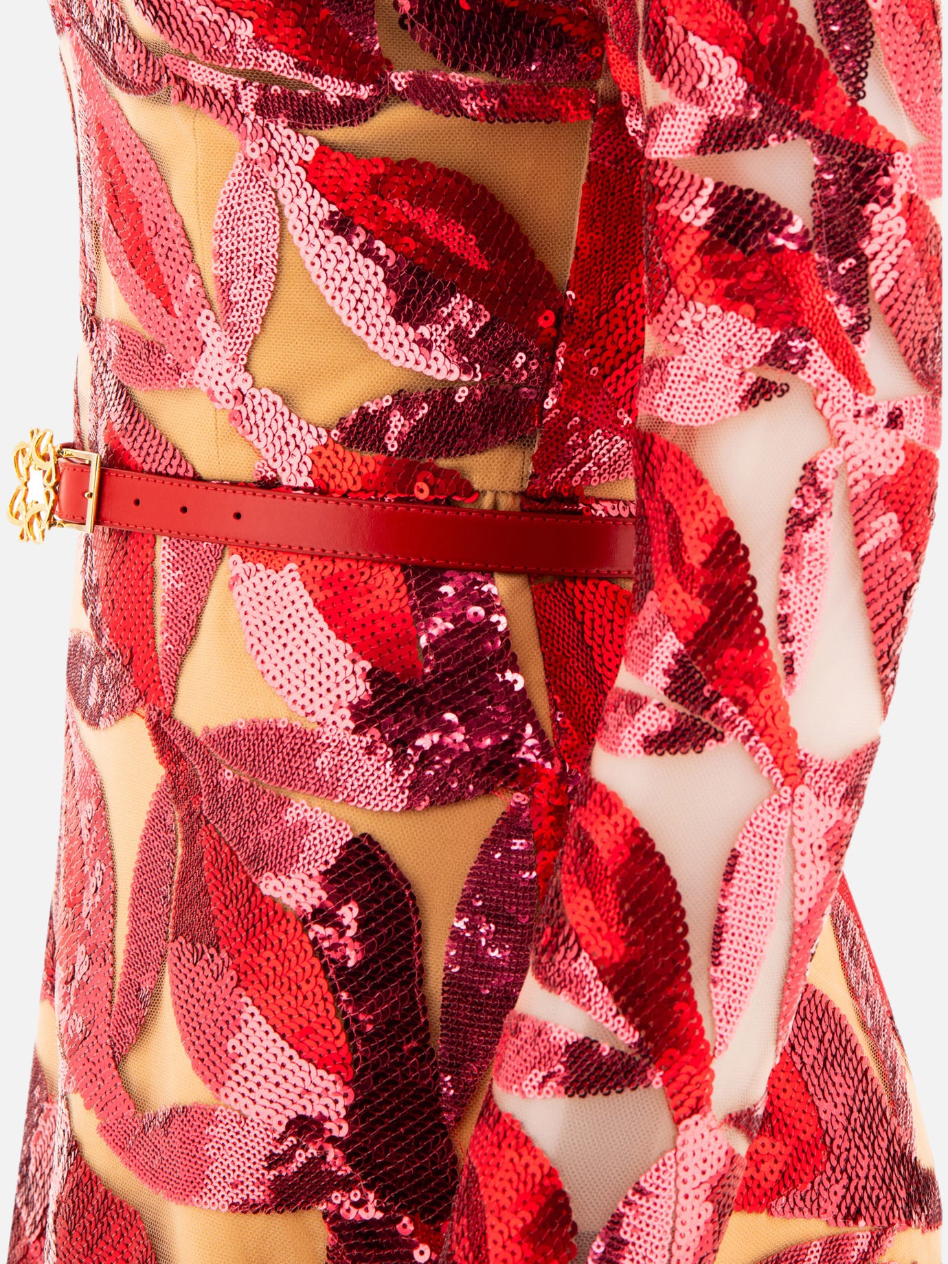Elie Saab Embroidered tulle dress 13950037_36 Red 4