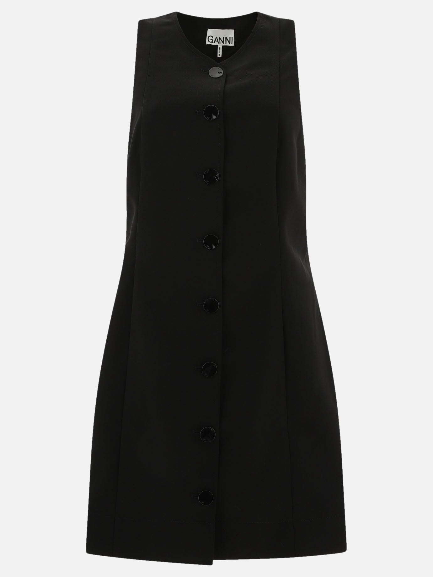 Ganni Twill dress 10476376_40 Black 1