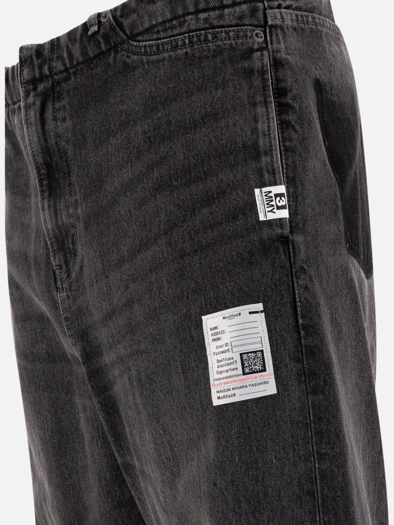 Maison Mihara Yasuhiro "Easy Waist" jeans 12043386_46 Black 4