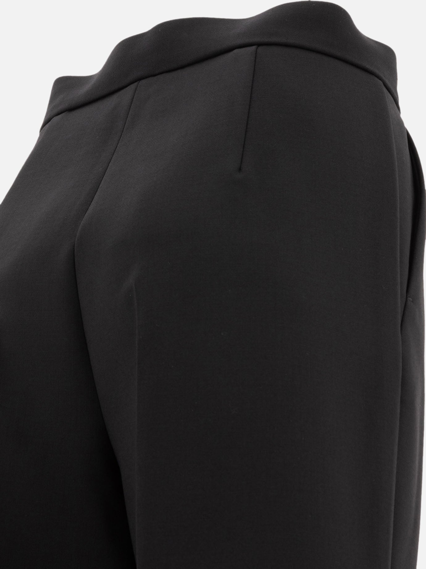 Max Mara Pantaloni slim in lana stretch "Verbano" 12305885_42 Black 4