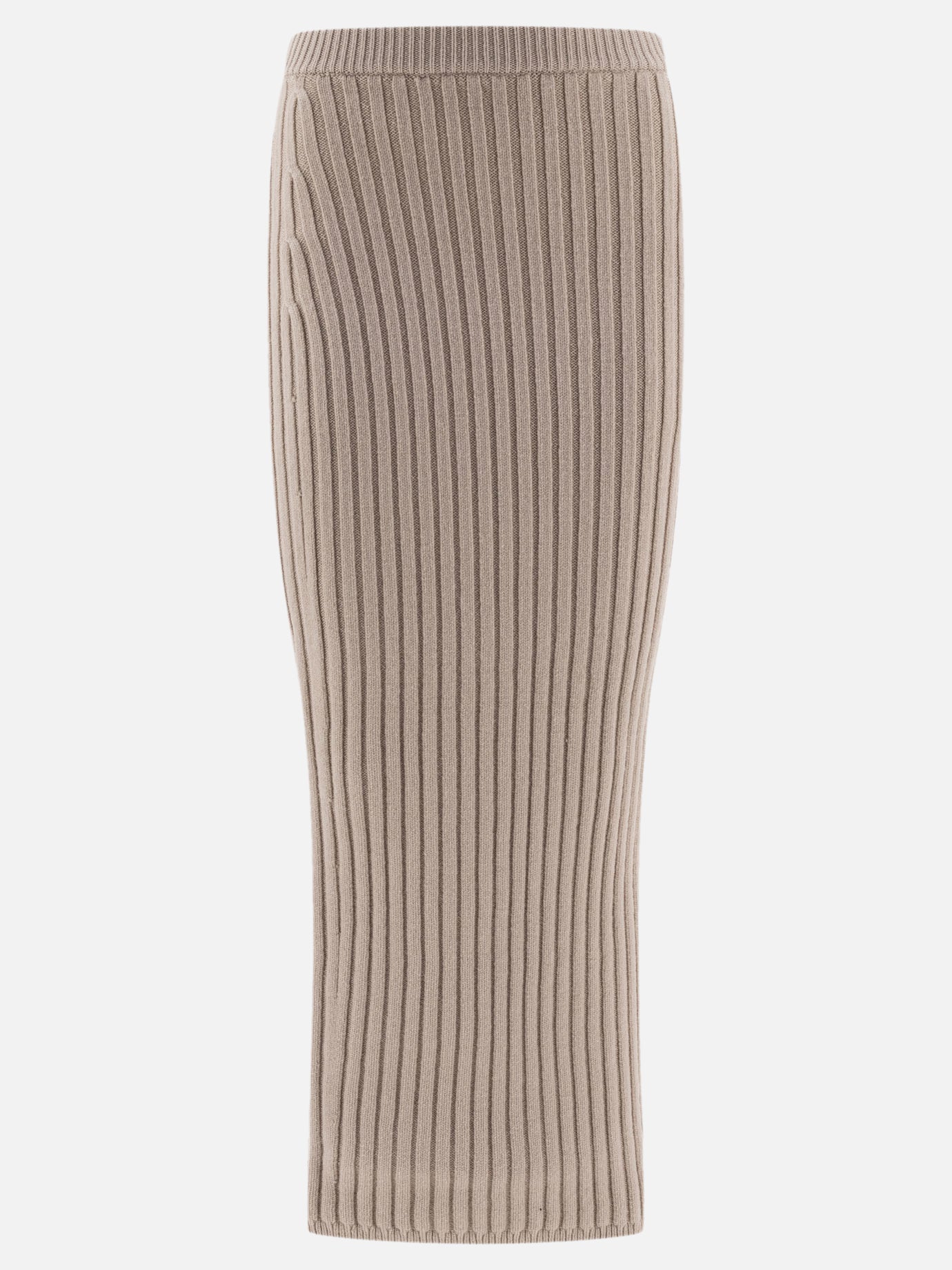 Max Mara Wool and cashmere knit skirt 14946402_M Beige 1