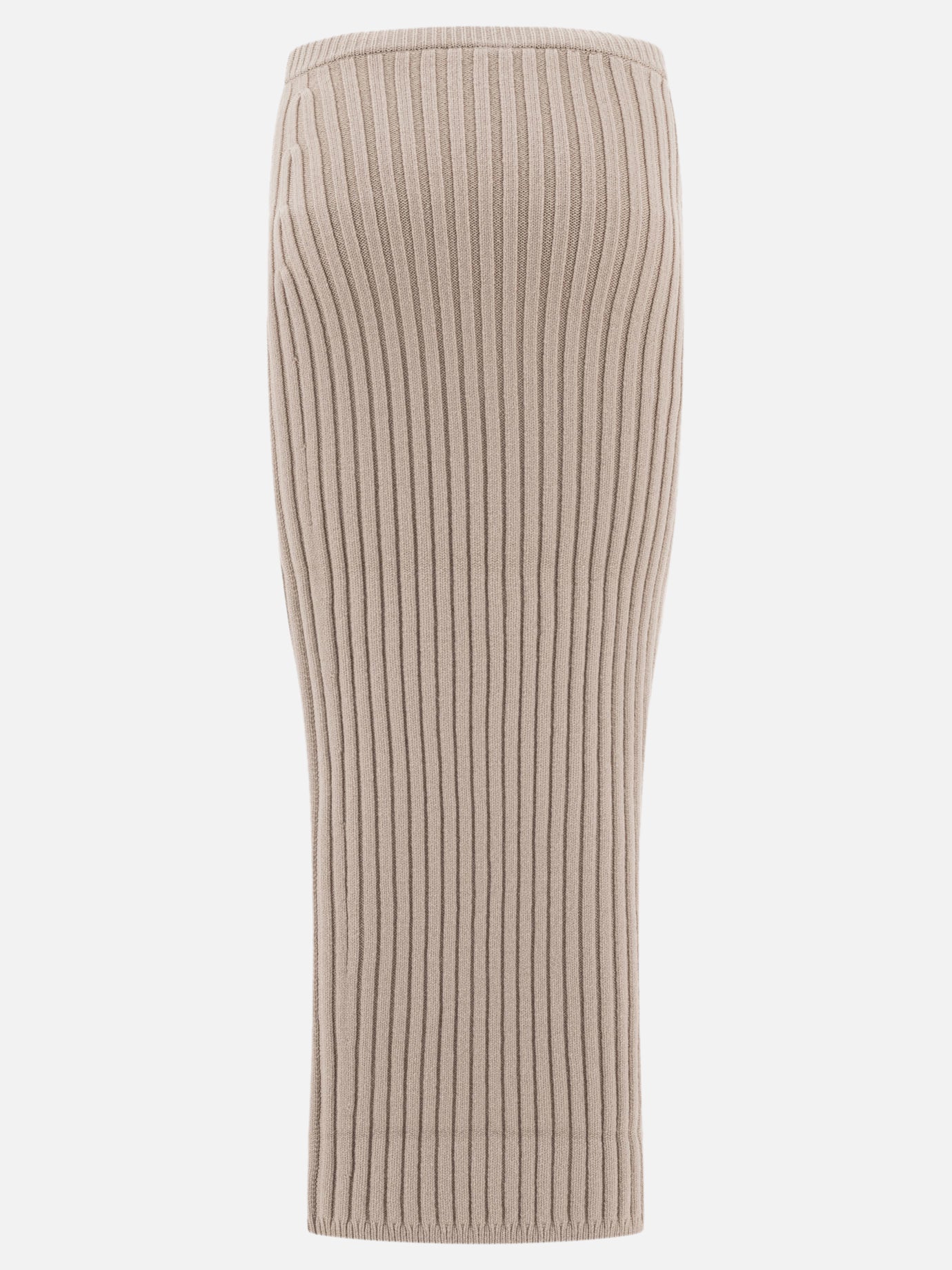 Max Mara Wool and cashmere knit skirt 14946402_M Beige 2