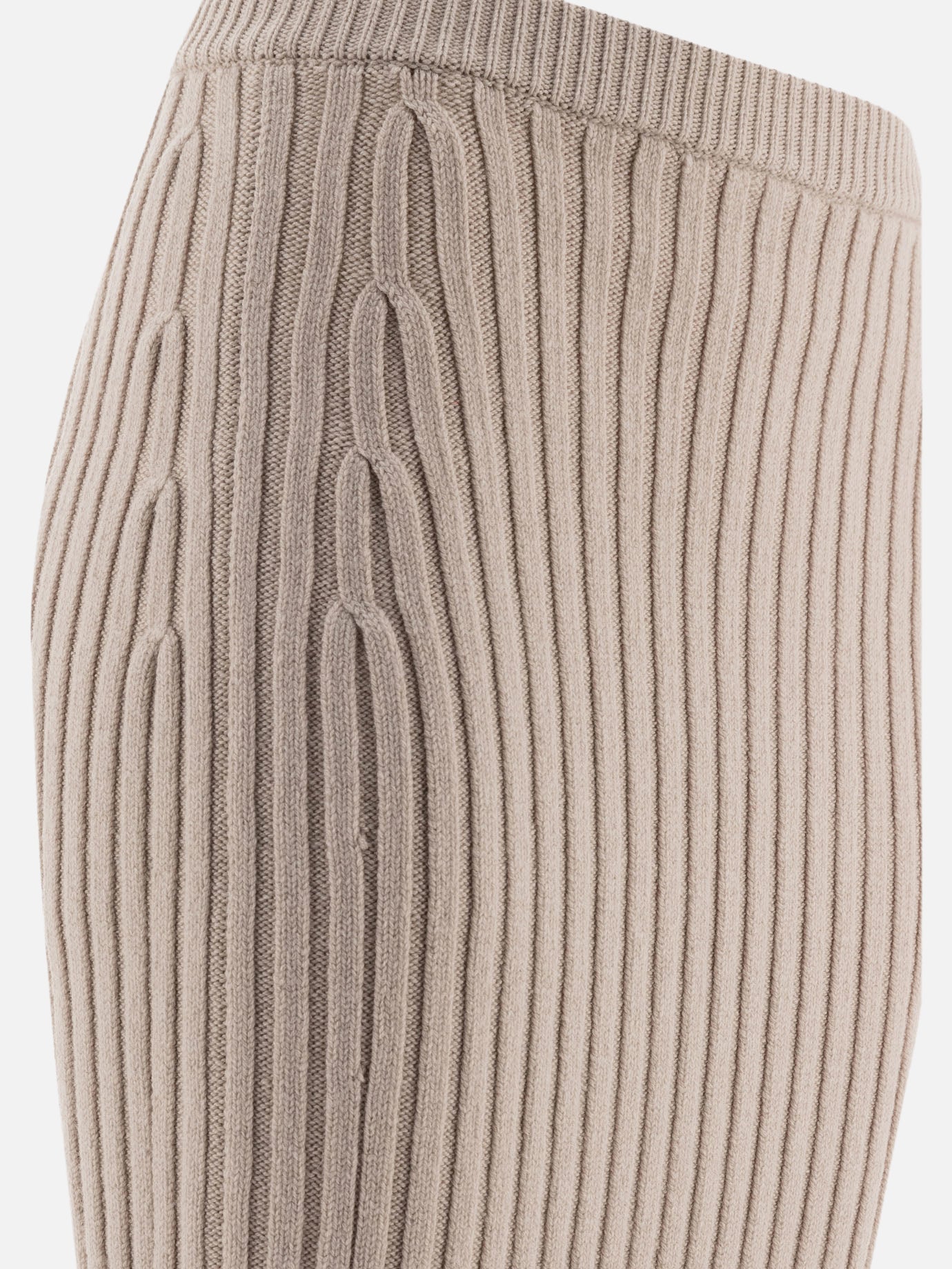 Max Mara Wool and cashmere knit skirt 14946402_M Beige 4