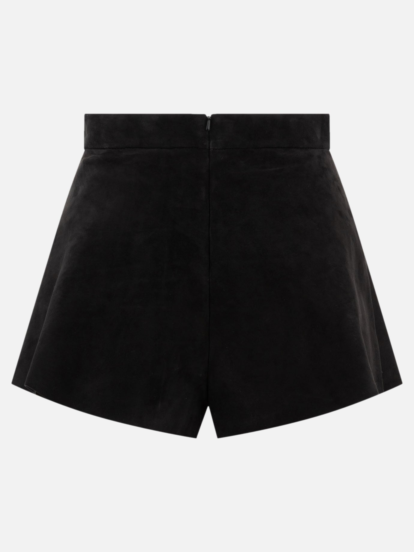 Max Mara Short in pelle scamosciata 10286957_42 Black 2