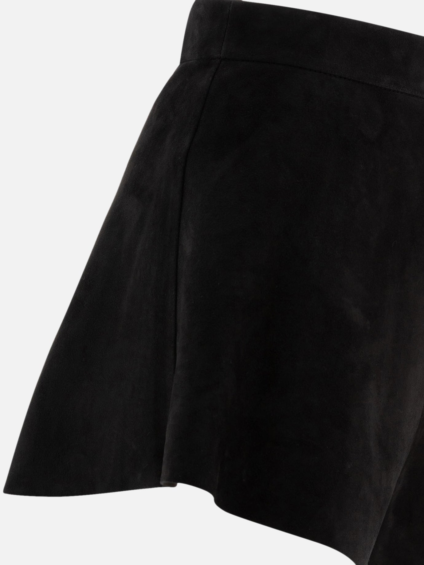 Max Mara Short in pelle scamosciata 10286957_42 Black 4