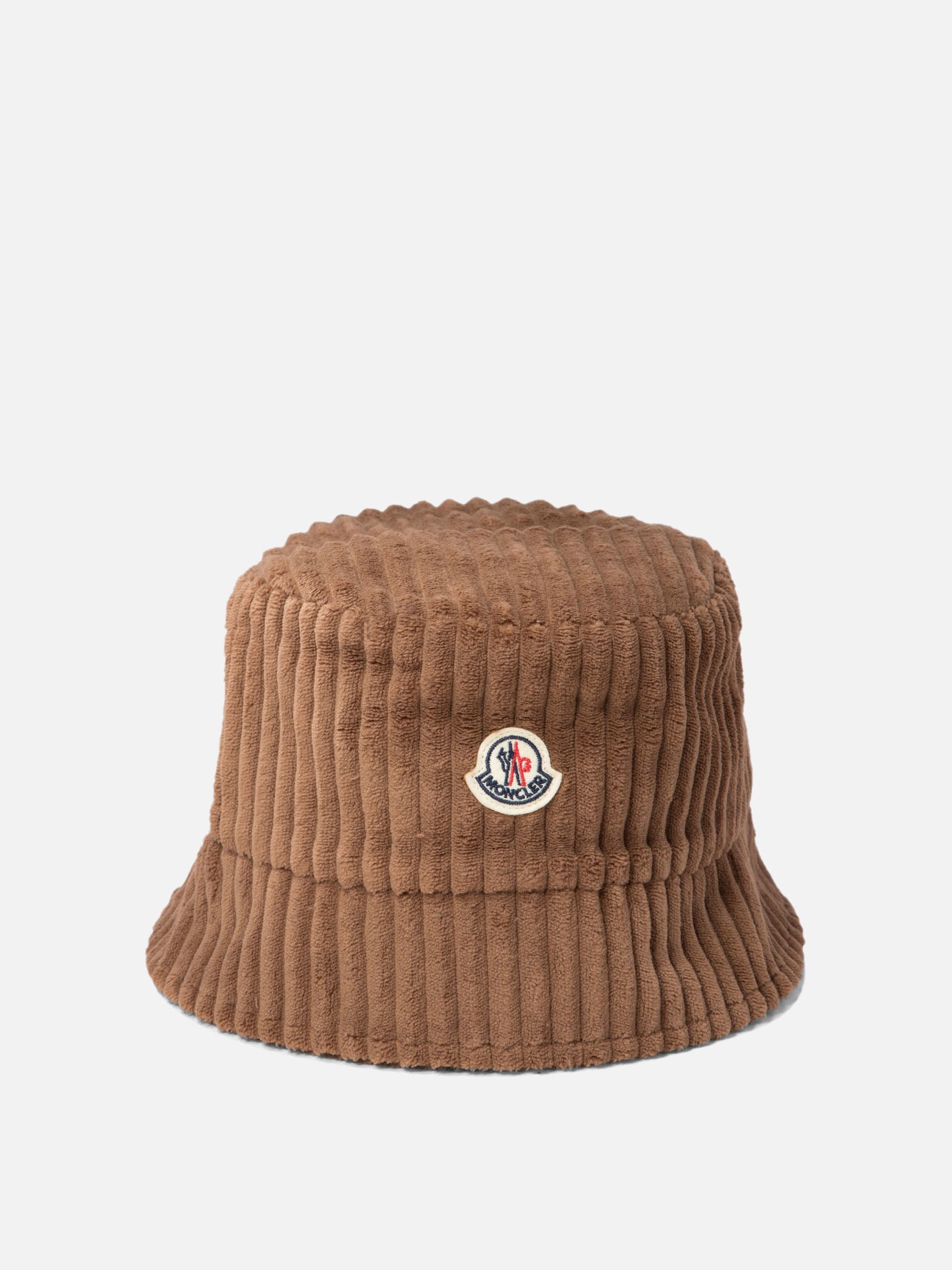 Moncler Bucket in velluto a coste 12132712_M Brown 1