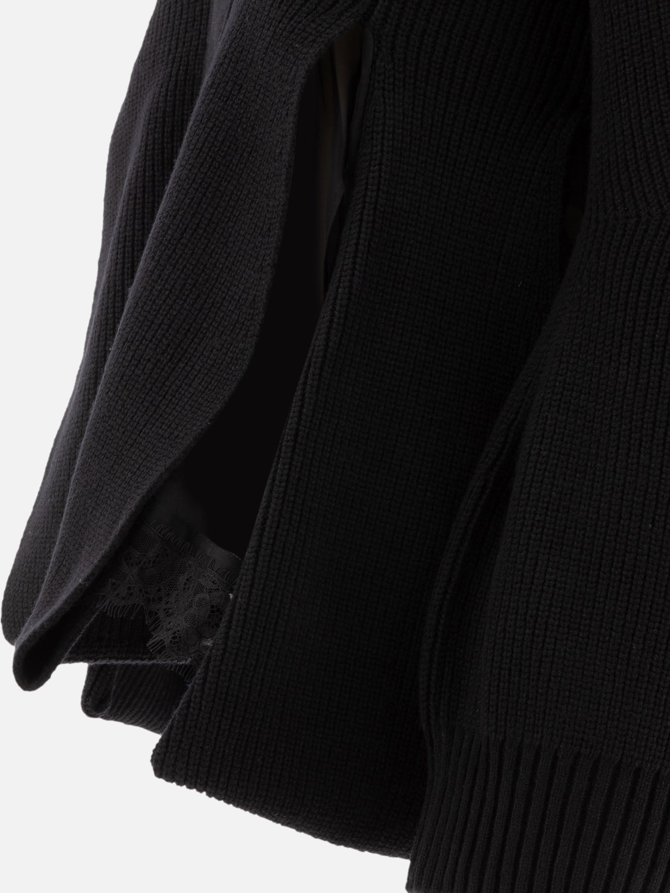 Sacai Cardigan in lana 18521014_1 Black 4