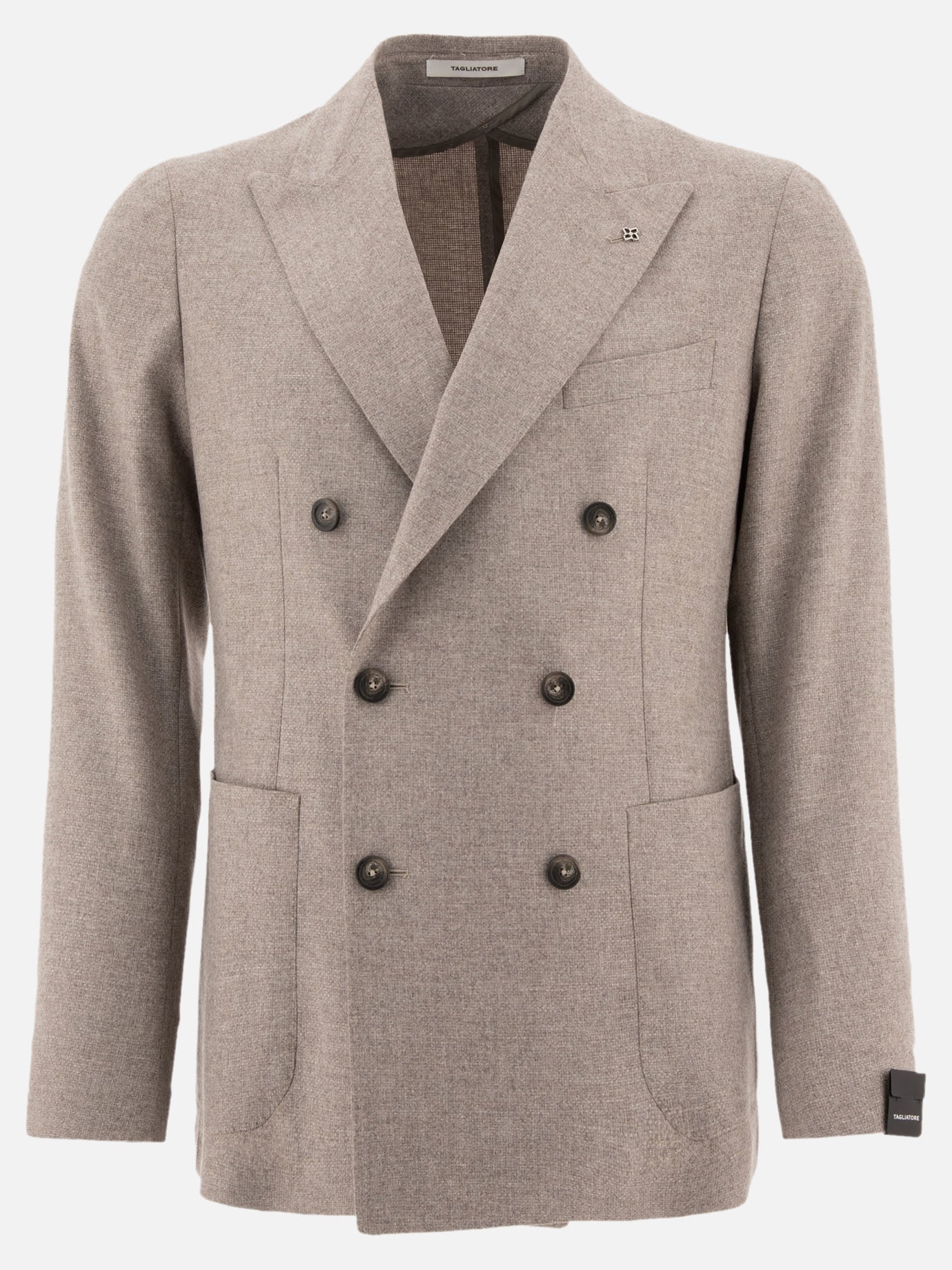 Tagliatore Wool blend double-breasted blazer 13693776_48 Grey 1