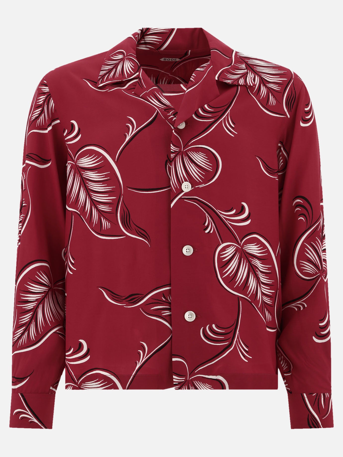 Bode "Creeping Begonia" shirt Red