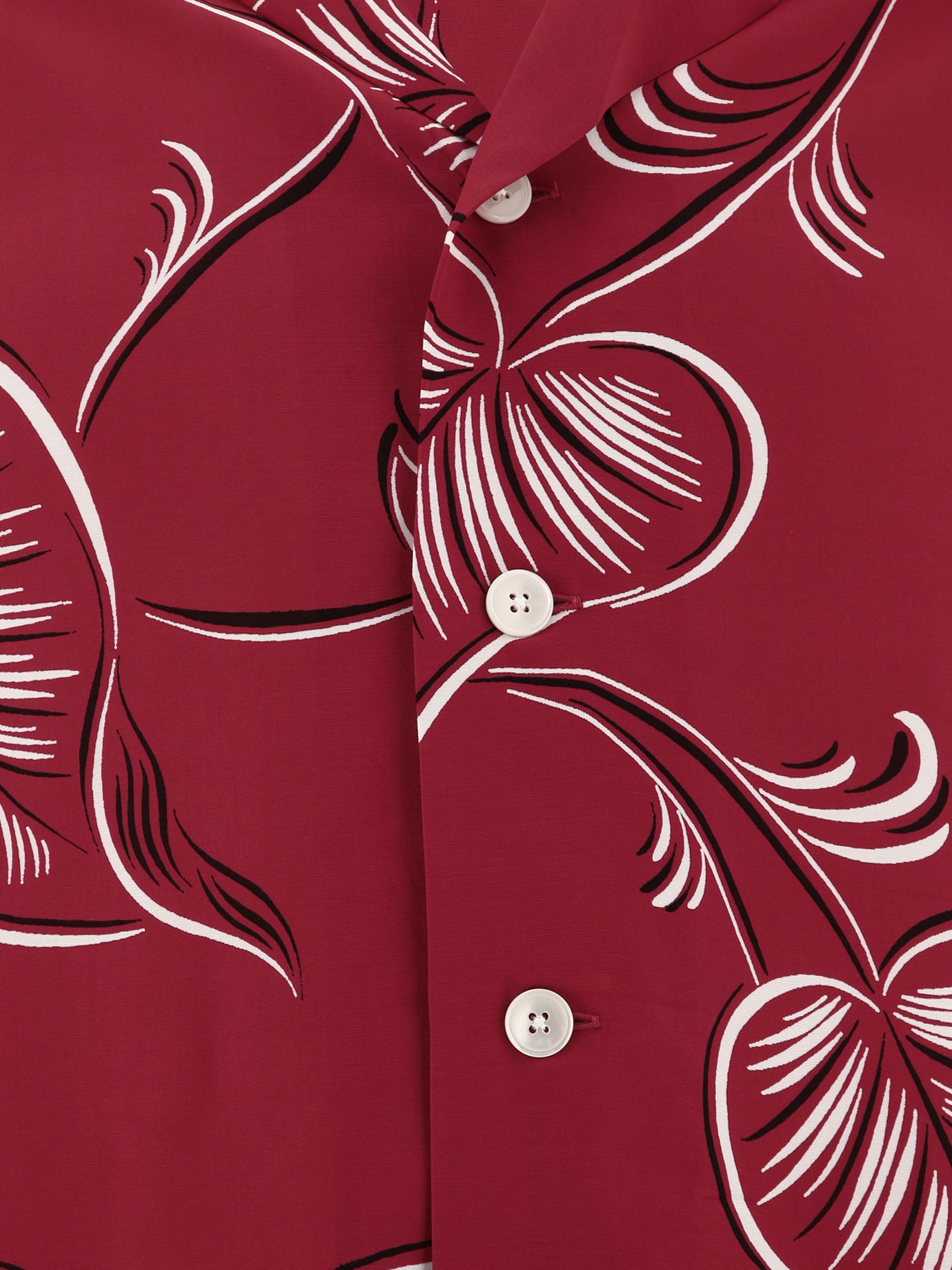 Bode "Creeping Begonia" shirt Red