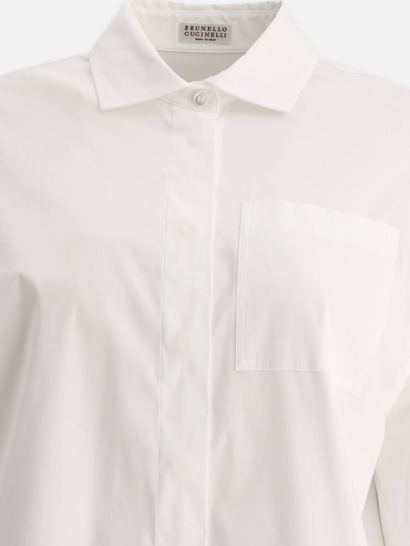 Formal shirts 72% cotton 23% polyammide 5% elastane  White - Brunello Cucinelli Women | PDP | VIETTI Online Store | Zoom-Modal_3
