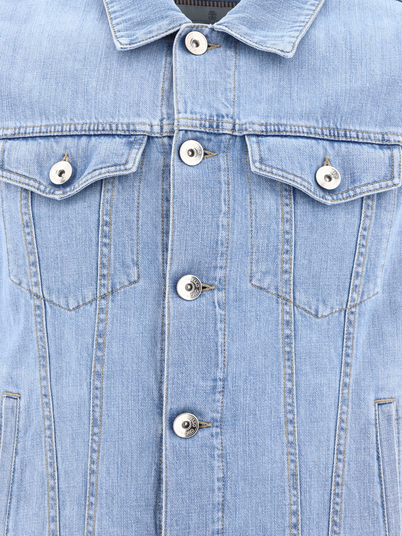 Denim jackets 100% cotton  Light blue - Brunello Cucinelli Men | PDP | VIETTI Online Store | Zoom-Modal_3
