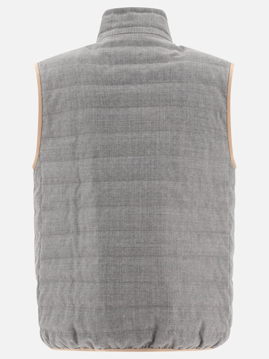 Vest jackets 100% wool - Padding: down and feathers  Grey - Brunello Cucinelli Men | PLP | VIETTI Online Store | 2
