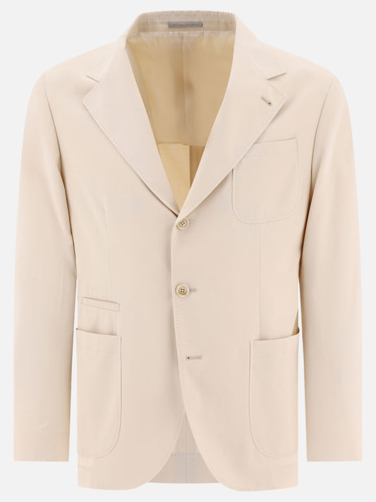 Blazers 95% cotton 4% cashemere 1% elastane  Beige - Brunello Cucinelli Men | PLP | VIETTI Online Store 
