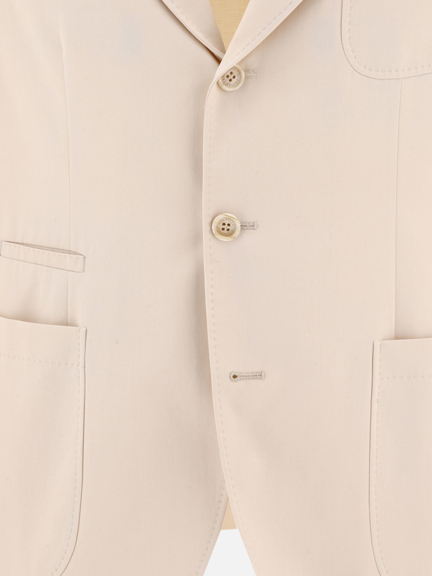 Blazers 95% cotton 4% cashemere 1% elastane  Beige - Brunello Cucinelli Men | PDP | VIETTI Online Store | thumbnail_3