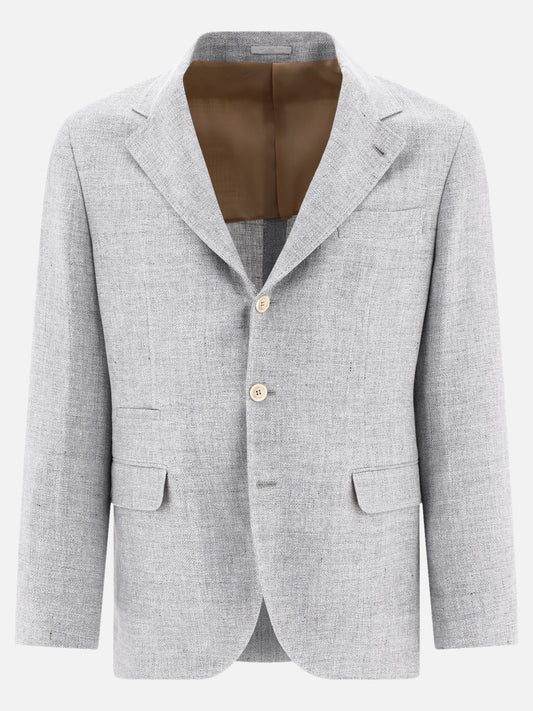 Blazers 70% linen 24% wool 2% silk  Grey - Brunello Cucinelli Men | PLP | VIETTI Online Store 

