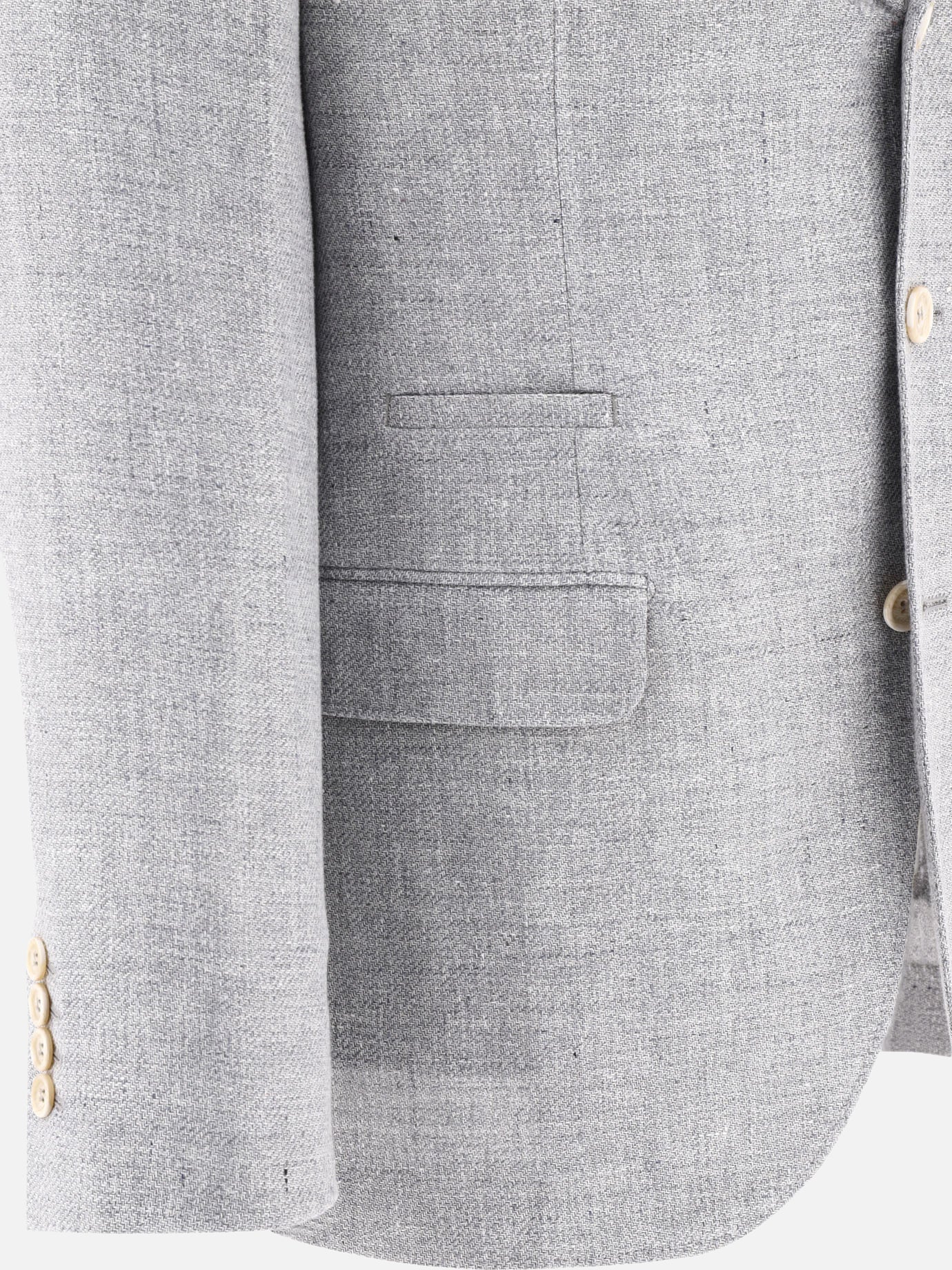 Blazers 70% linen 24% wool 2% silk  Grey - Brunello Cucinelli Men | PDP | VIETTI Online Store | thumbnail_4