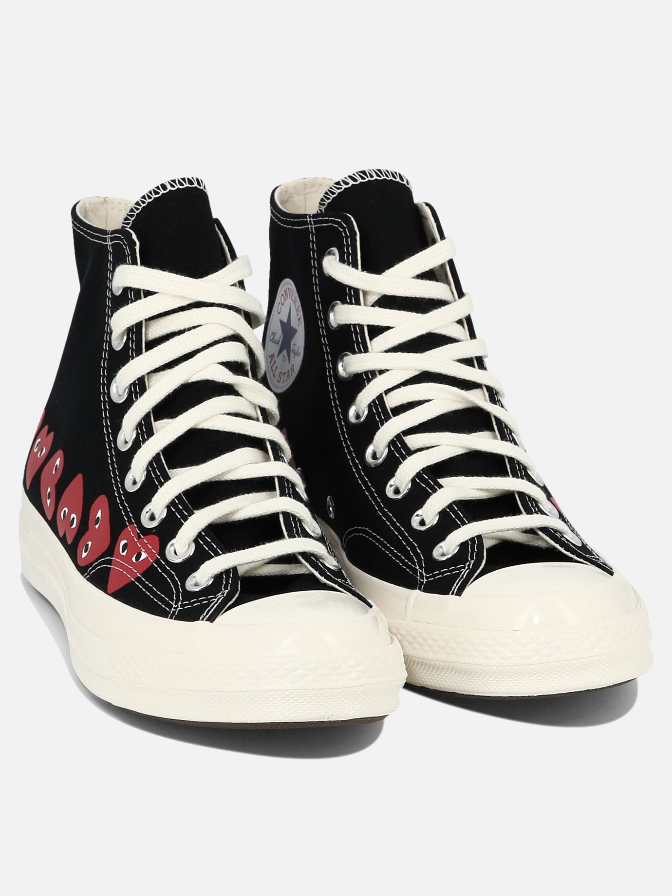 High top sneakers 100% cotton - 100% rubber  Black - Comme Des Garçons Play Men | PDP | VIETTI Online Store | Zoom-Modal_2
