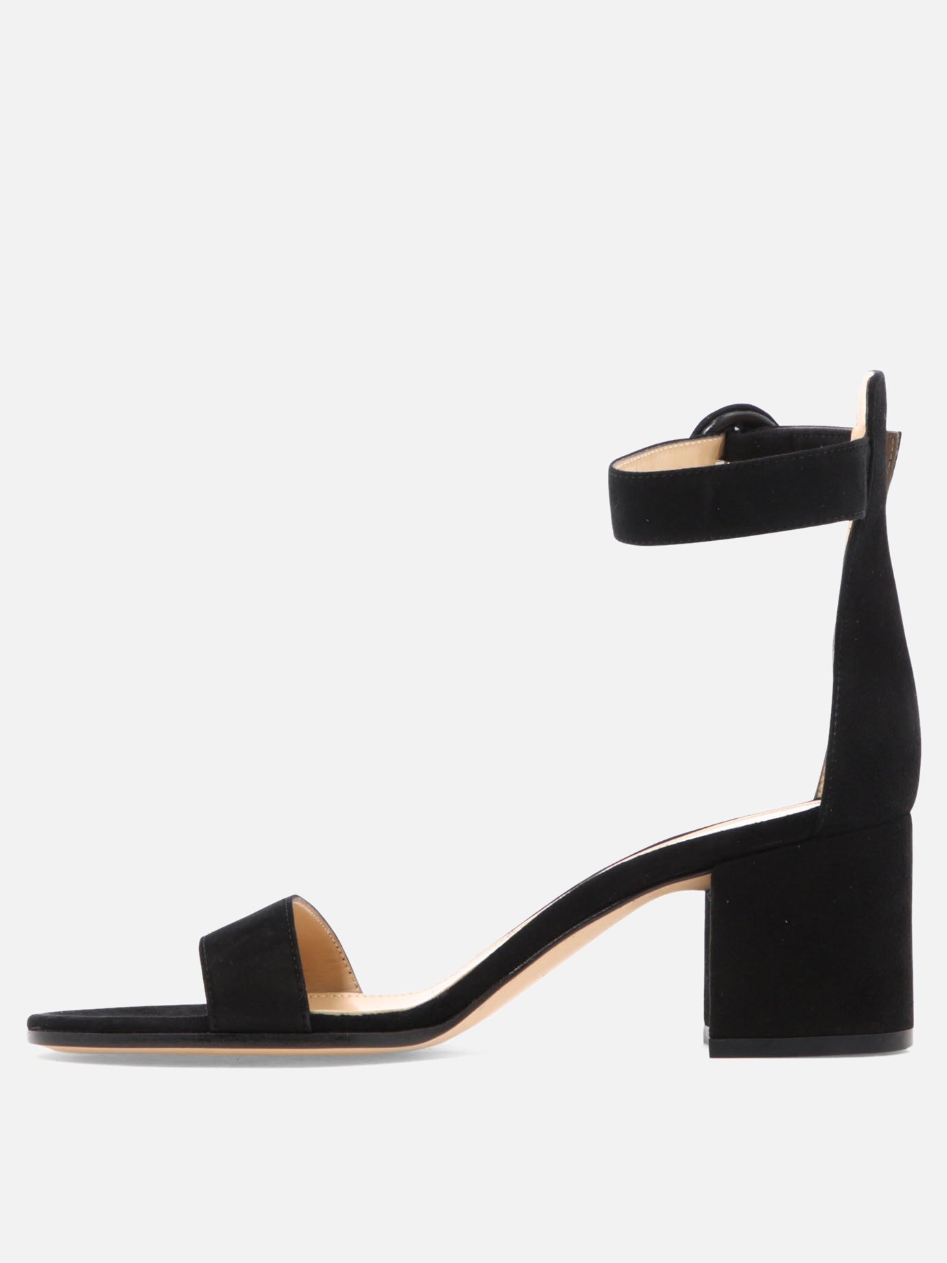 Heeled sandals 100% suede - 100% leather  Black - Gianvito Rossi Women | PDP | VIETTI Online Store | thumbnail_3