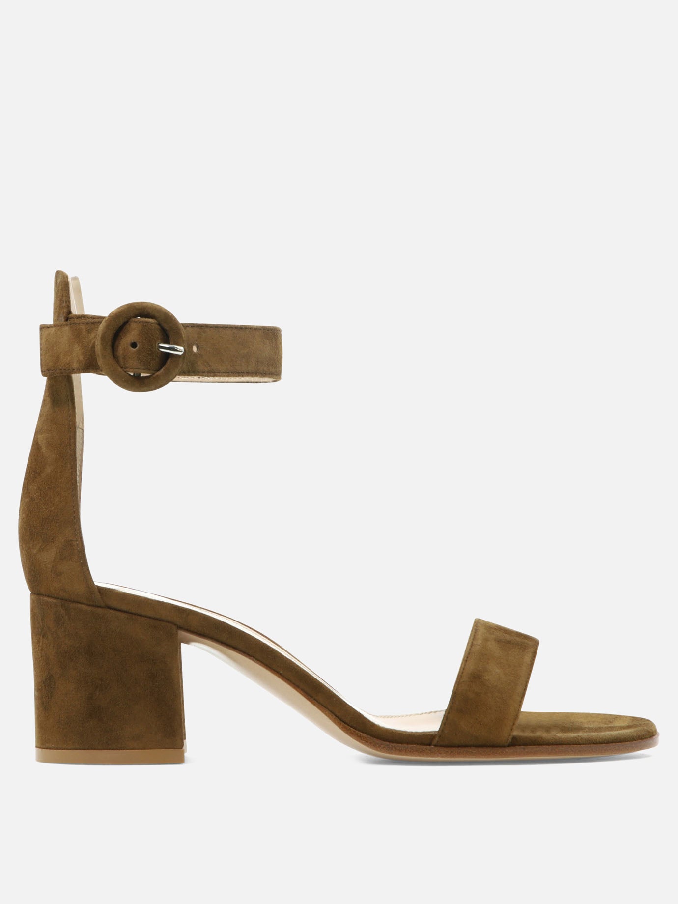 Heeled sandals 100% suede - 100% leather  Brown - Gianvito Rossi Women | PDP | VIETTI Online Store | Zoom-Modal
