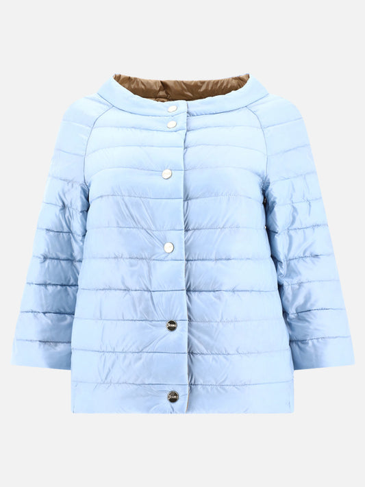 Quilted reversible down jacket