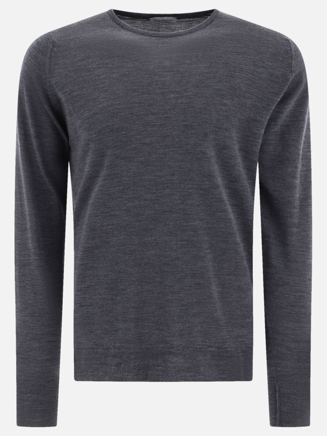 Crewneck sweaters Solid colour  Grey - John Smedley Men | PDP | VIETTI Online Store | thumbnail