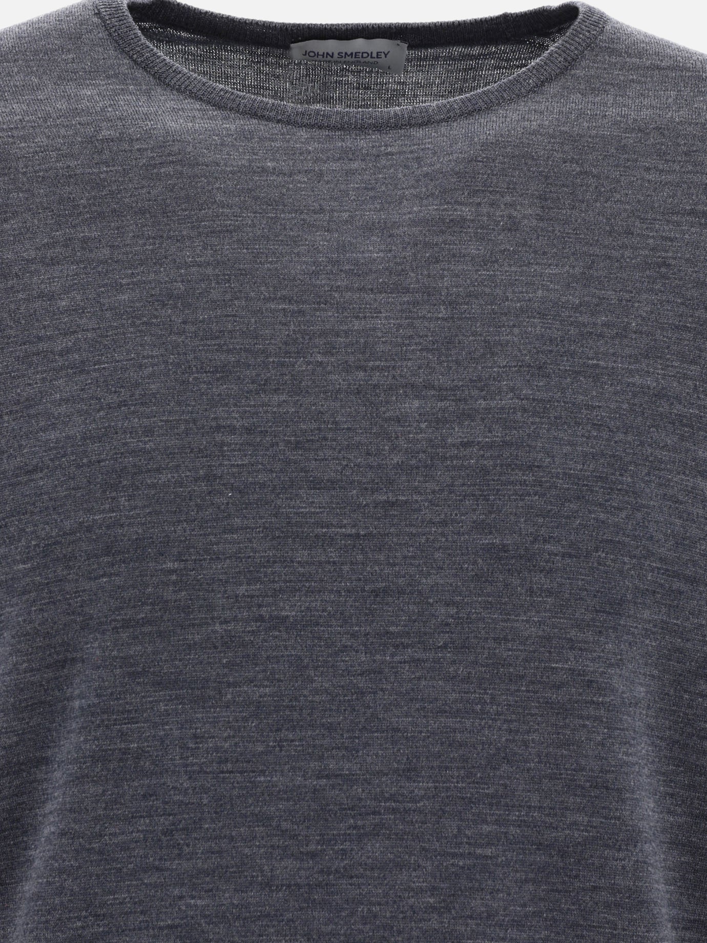 Crewneck sweaters Solid colour  Grey - John Smedley Men | PDP | VIETTI Online Store | thumbnail_3