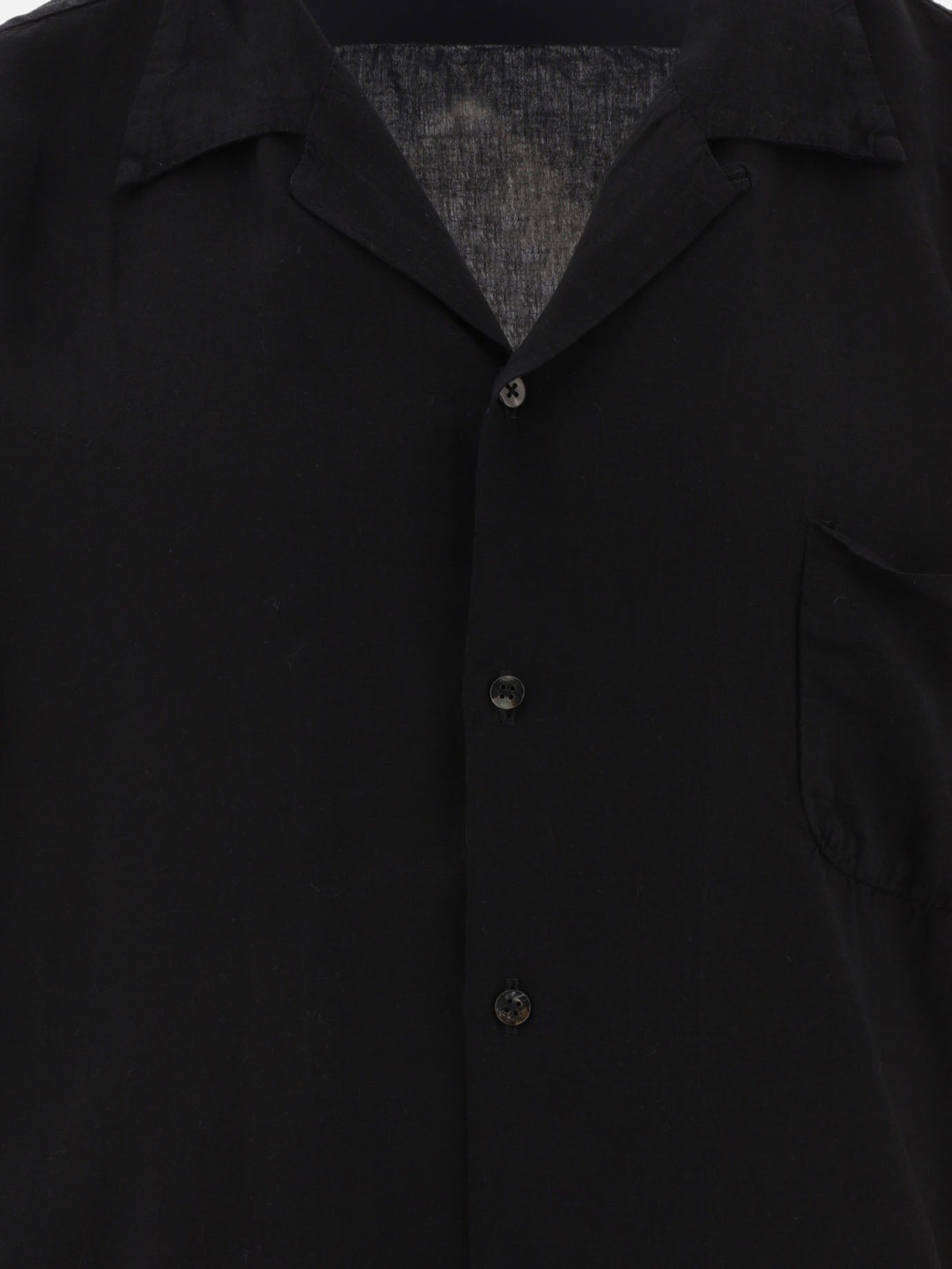 KAPITAL Linen-blend shirt Black