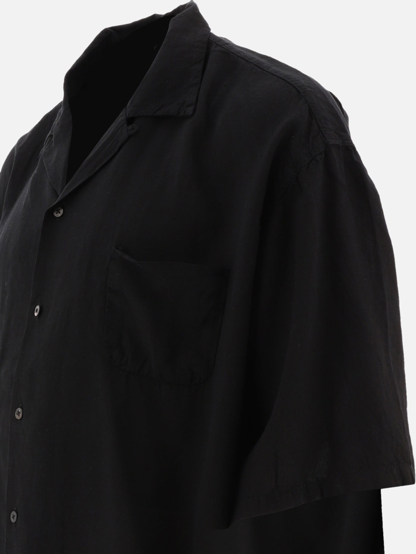 KAPITAL Linen-blend shirt Black