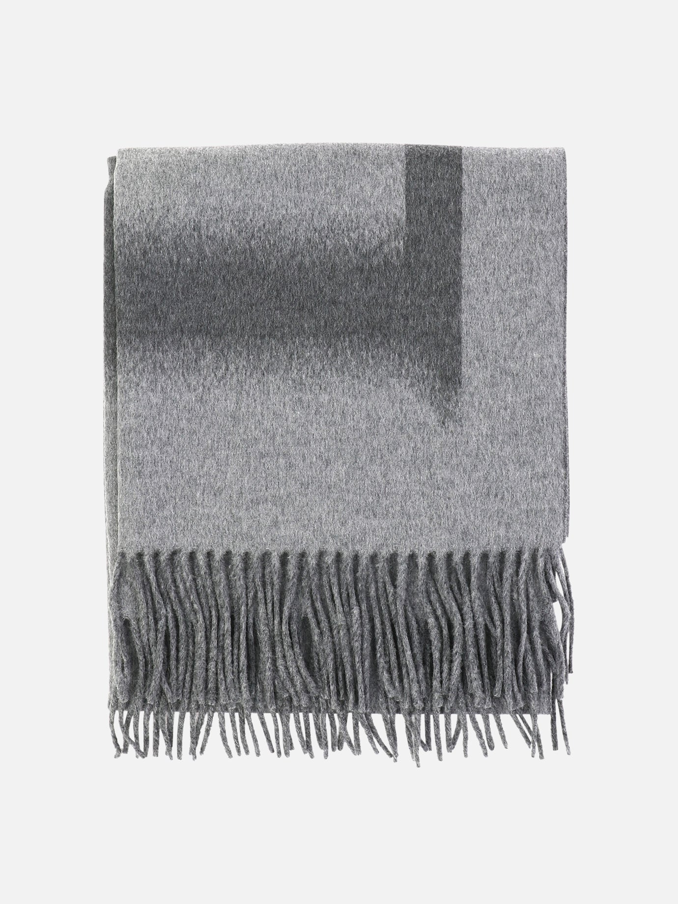 Fringed scarves 90% wool 10% cashmere  Grey - Loewe Women | PDP | VIETTI Online Store | Zoom-Modal

