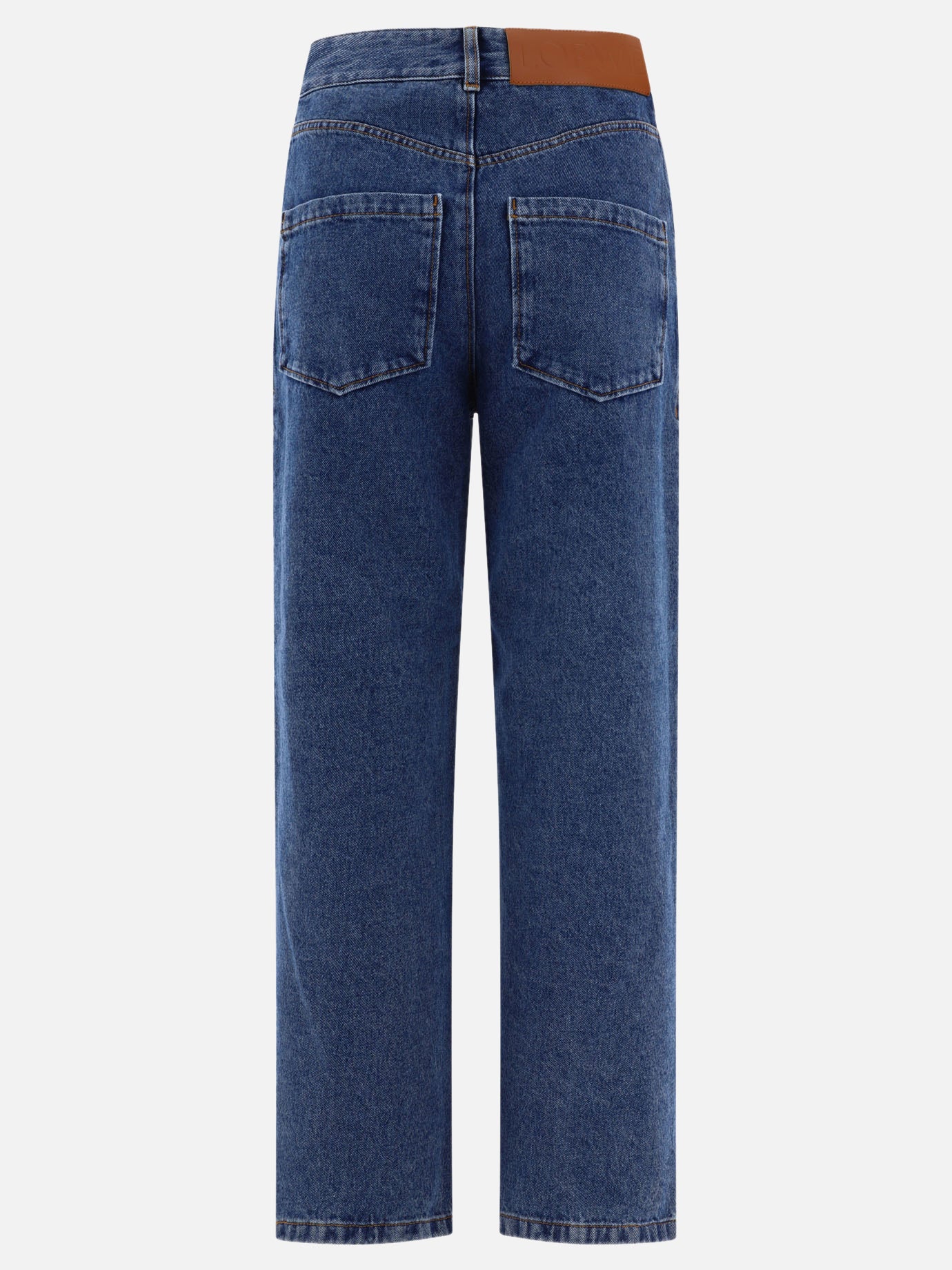 Straight-leg jeans 95% cotton 5% leather  Blue - Loewe Women | PDP | VIETTI Online Store | thumbnail_2