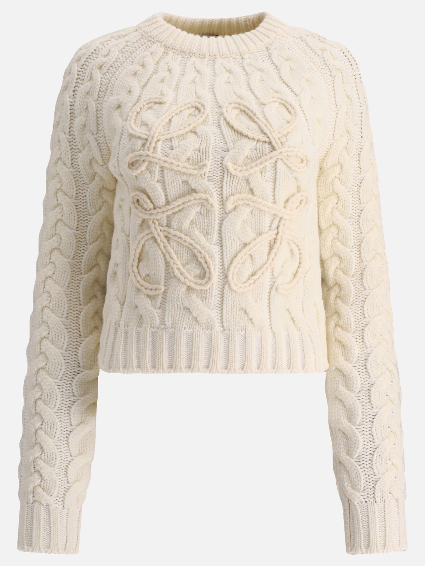 Crewneck sweaters 63% wool 37% polypropylene  White - Loewe Women | PDP | VIETTI Online Store | thumbnail
