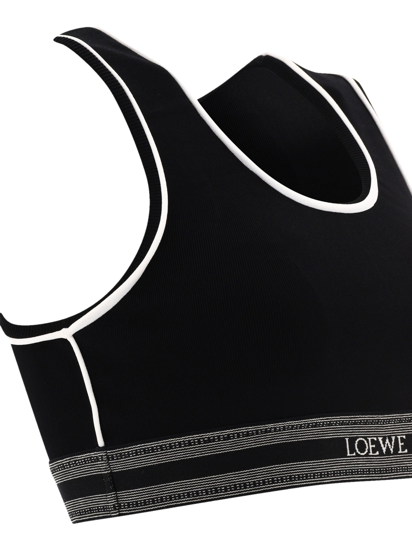 Crop tops 56% viscose 14% polyamide 11% polyester 7% elastan  Black - Loewe Women | PDP | VIETTI Online Store | thumbnail_4