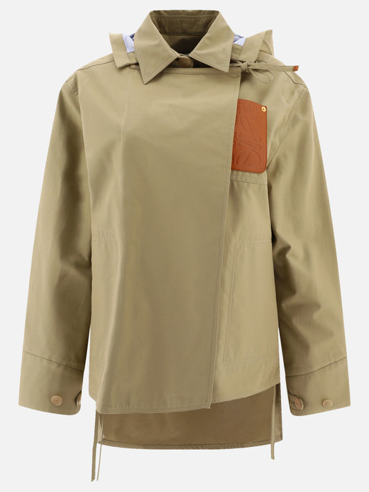 Raincoats & Trench coats 90% cotton 10% leather  Beige - Loewe Women | PLP | VIETTI Online Store 
