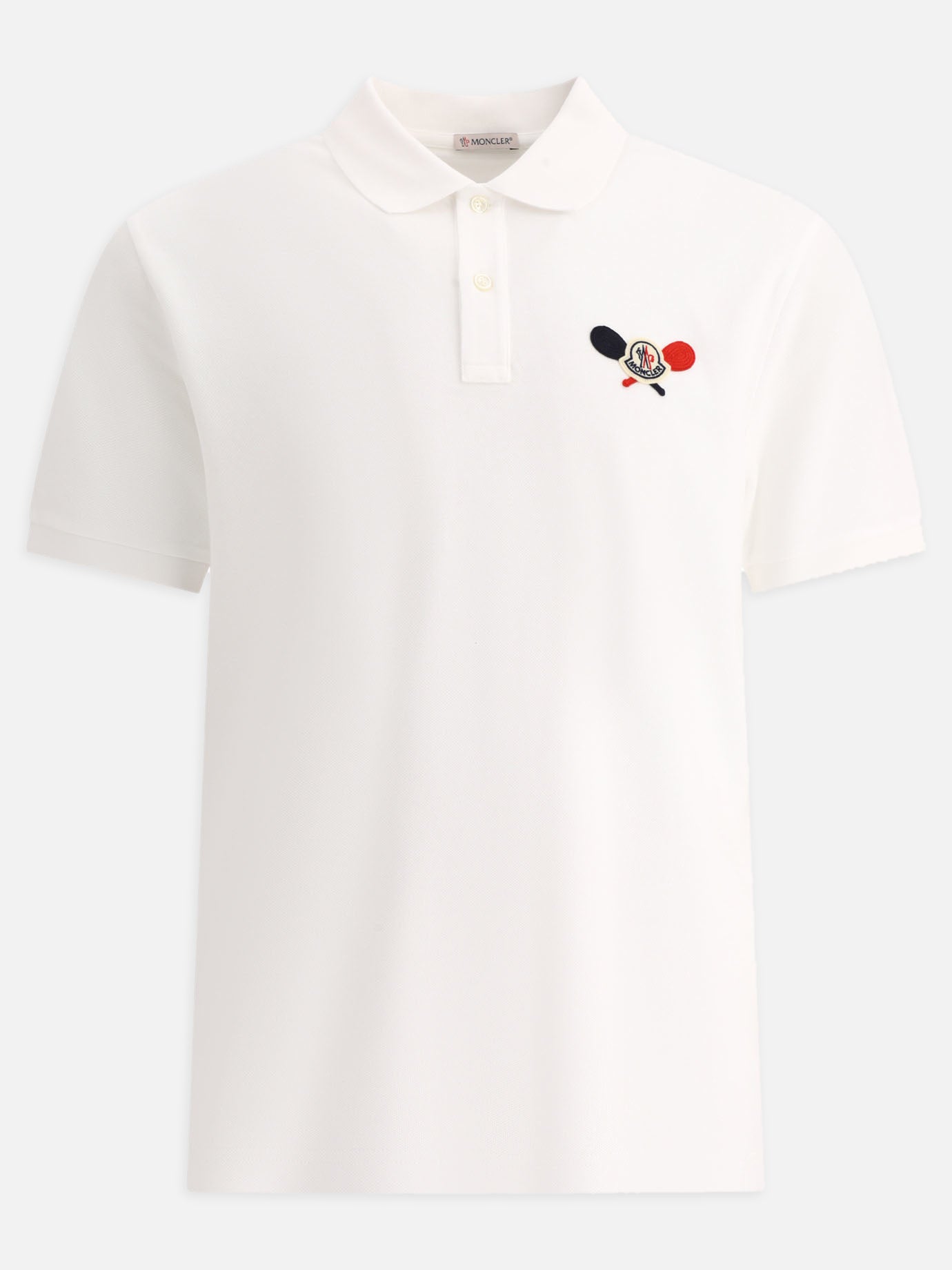 Polo shirts with buttons 100% cotton  White - Moncler Men | PDP | VIETTI Online Store | Zoom-Modal
