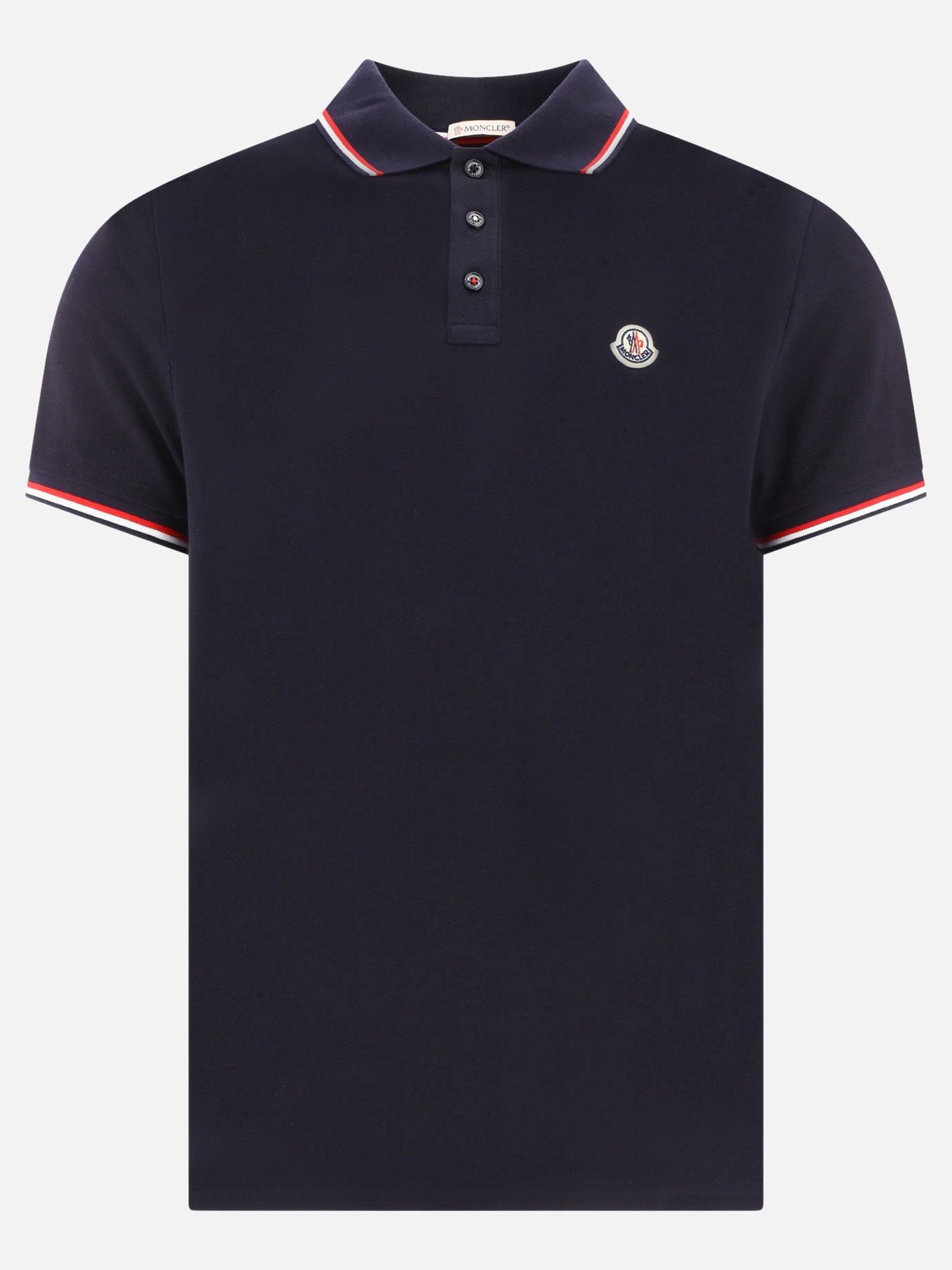 Polo shirts with buttons Logo  Blue - Moncler Men | PDP | VIETTI Online Store | Zoom-Modal
