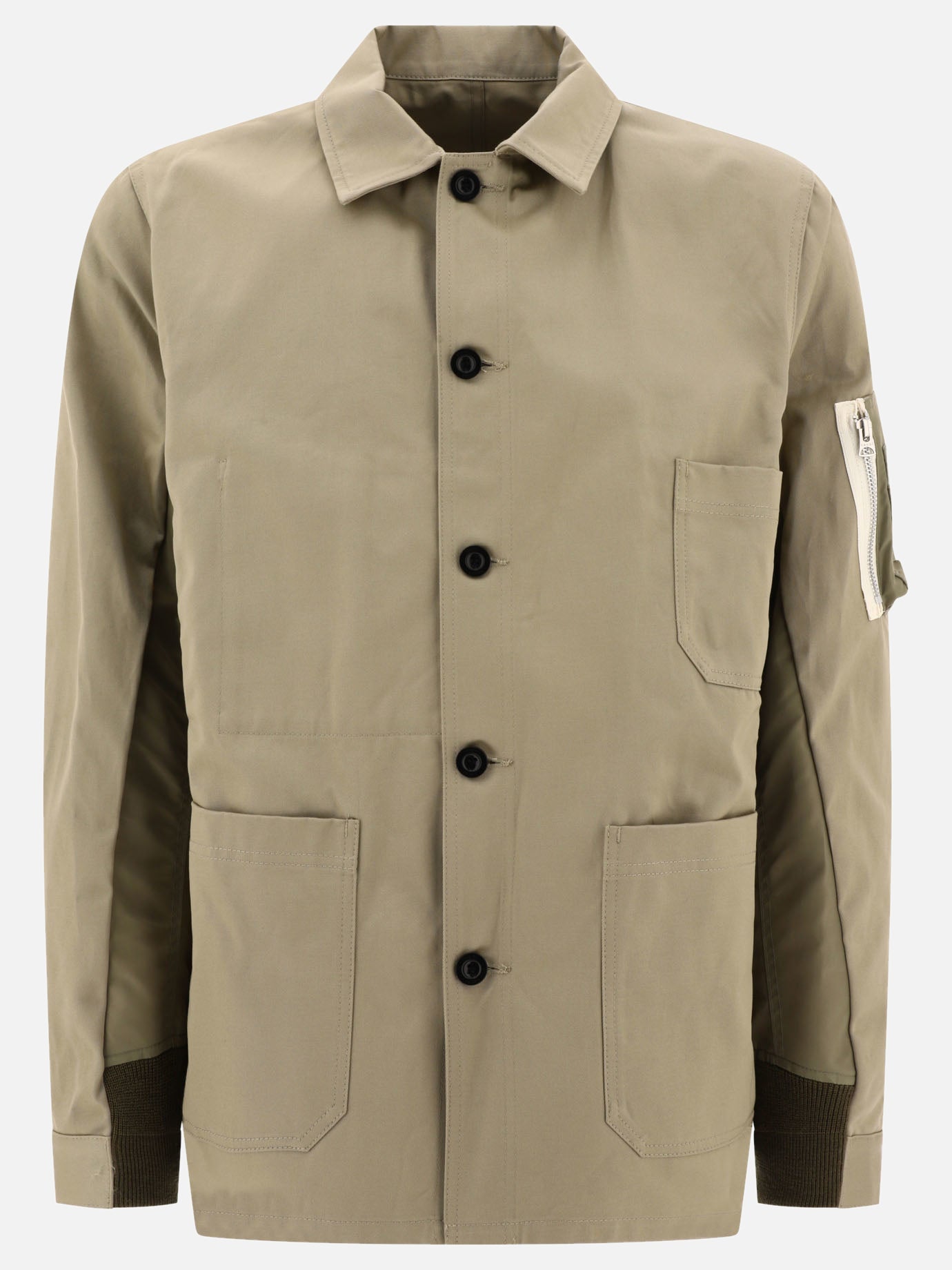 Overshirt jackets 100% cotton  Beige - Sacai Men | PDP | VIETTI Online Store | thumbnail