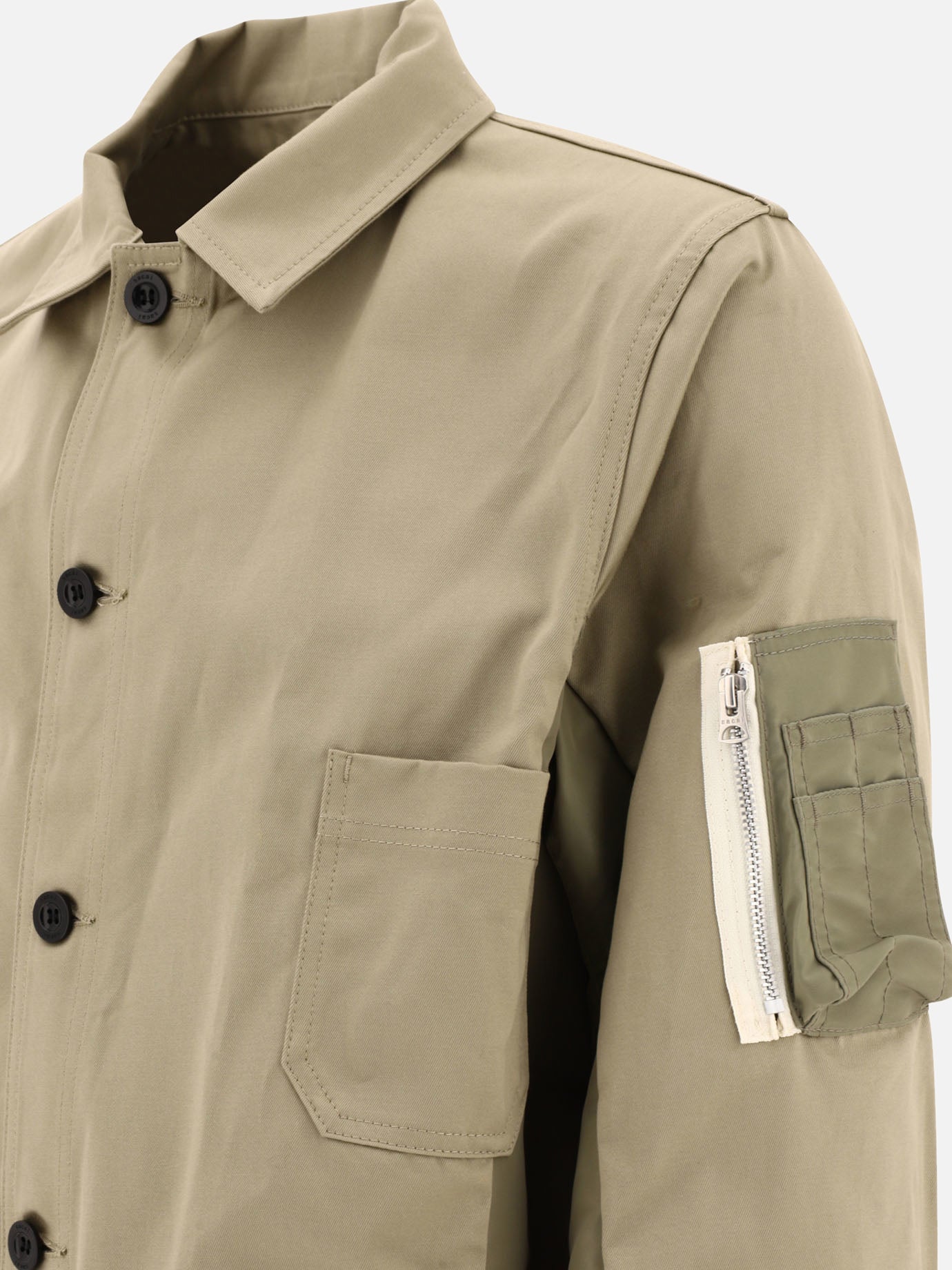 Overshirt jackets 100% cotton  Beige - Sacai Men | PDP | VIETTI Online Store | thumbnail_4