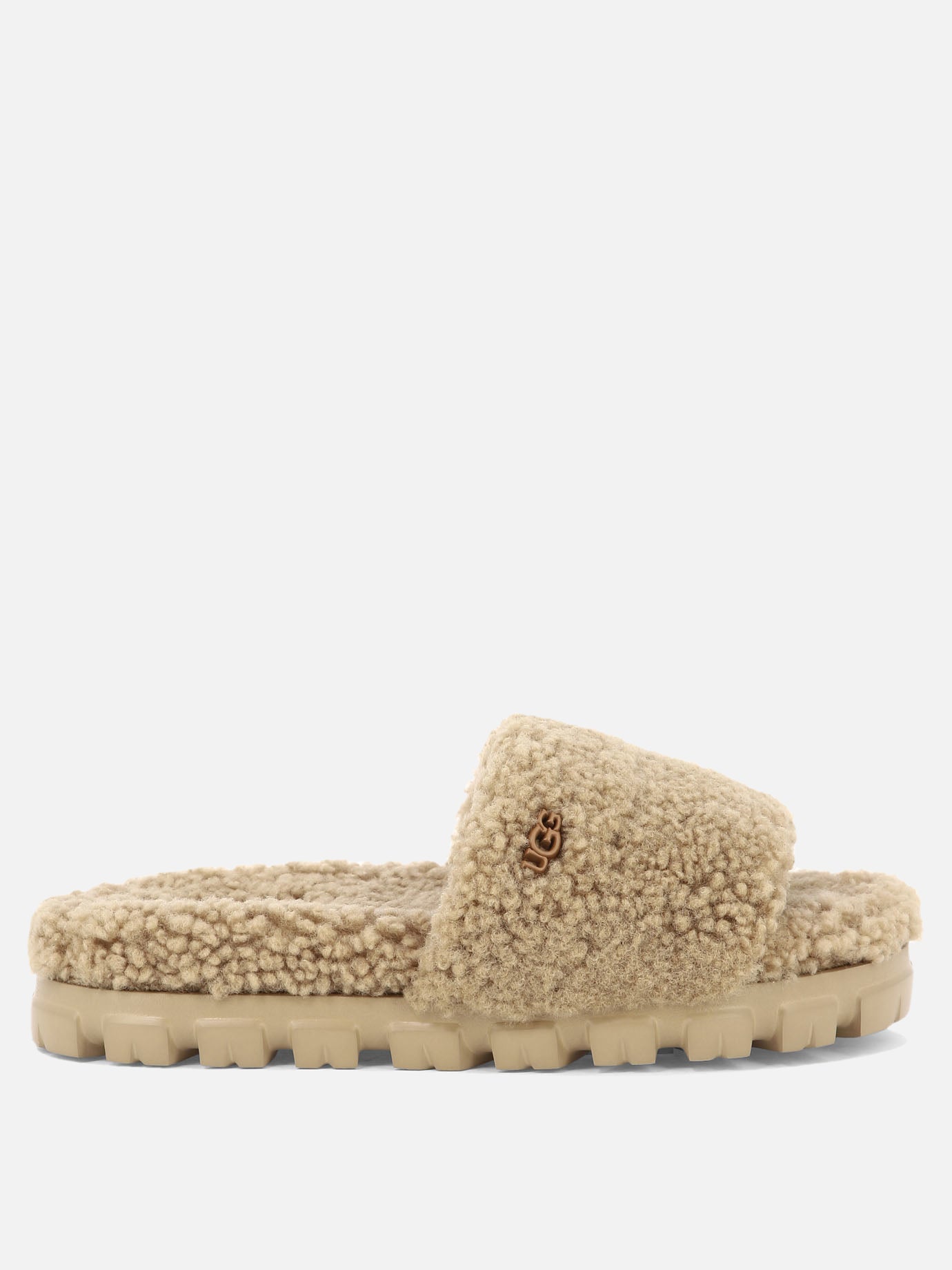 Flat sandals 100% shearling - 100% EVA  Beige - Ugg Women | PDP | VIETTI Online Store | thumbnail