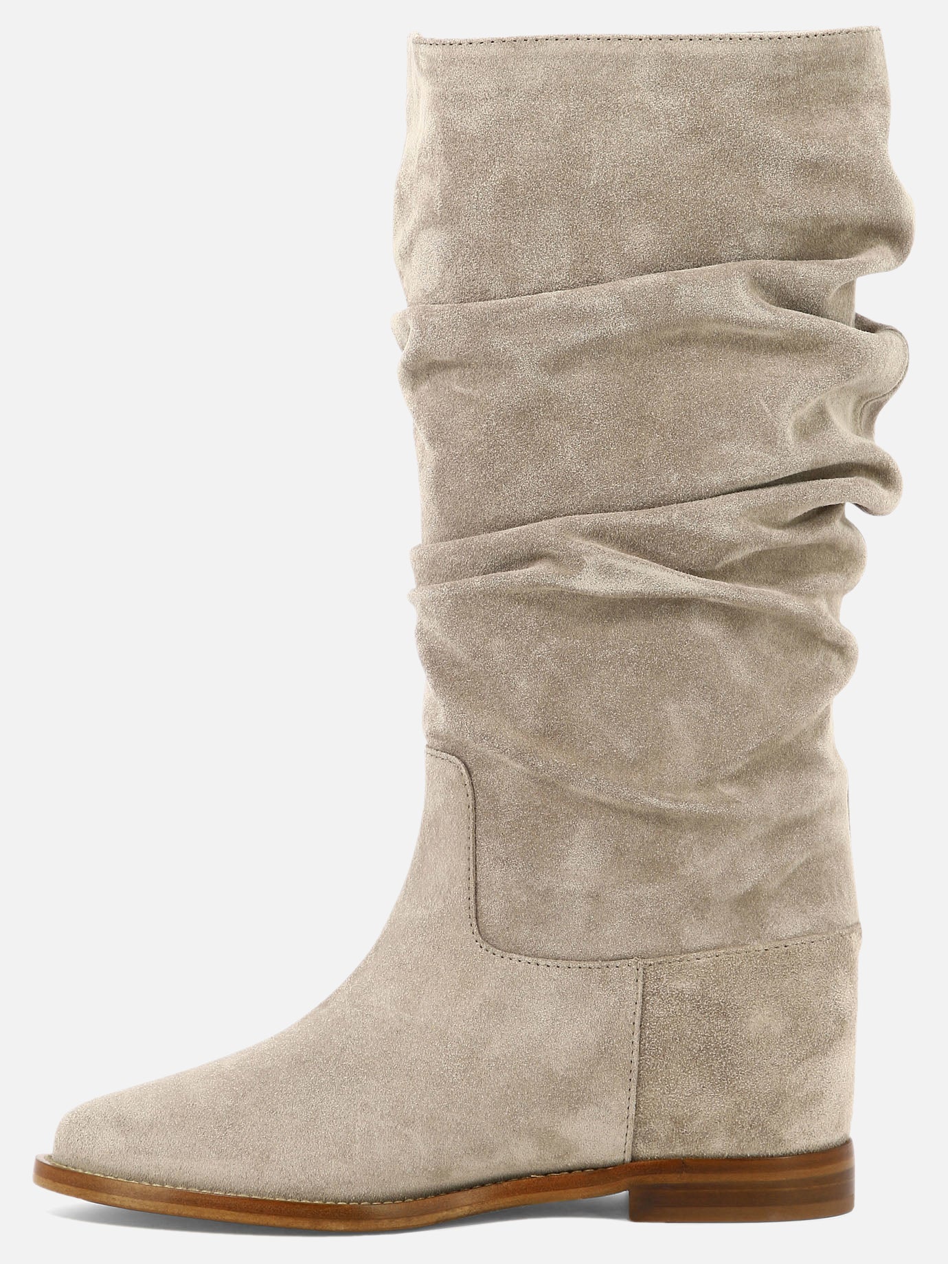 Knee-high 100% suede - 100% leather  Grey - Via Roma 15 Women | PDP | VIETTI Online Store | Zoom-Modal_3
