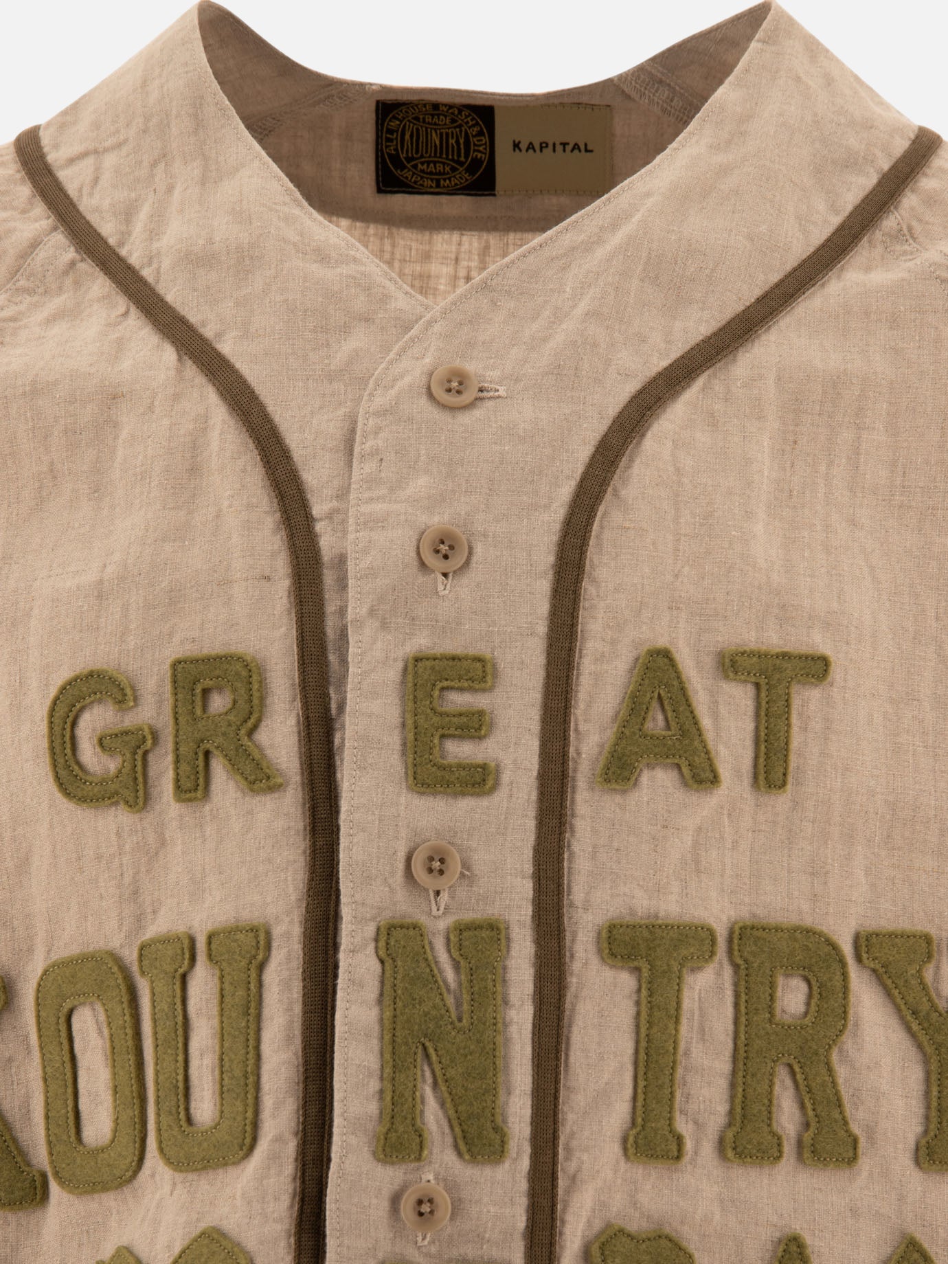 KAPITAL "Great Kountry" shirt Beige