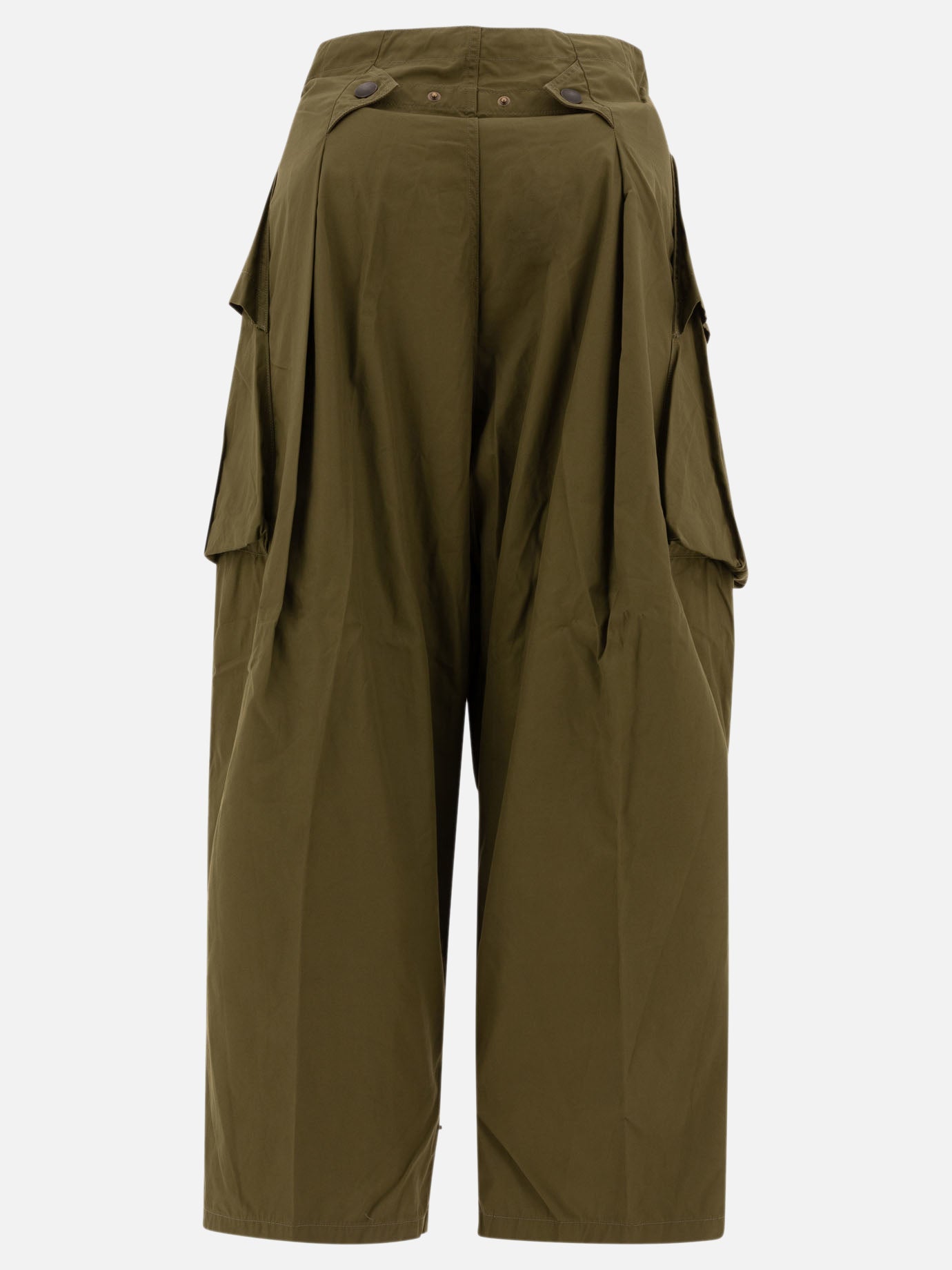 KAPITAL "Combed Gabergine AOZAI" cargo trousers Green