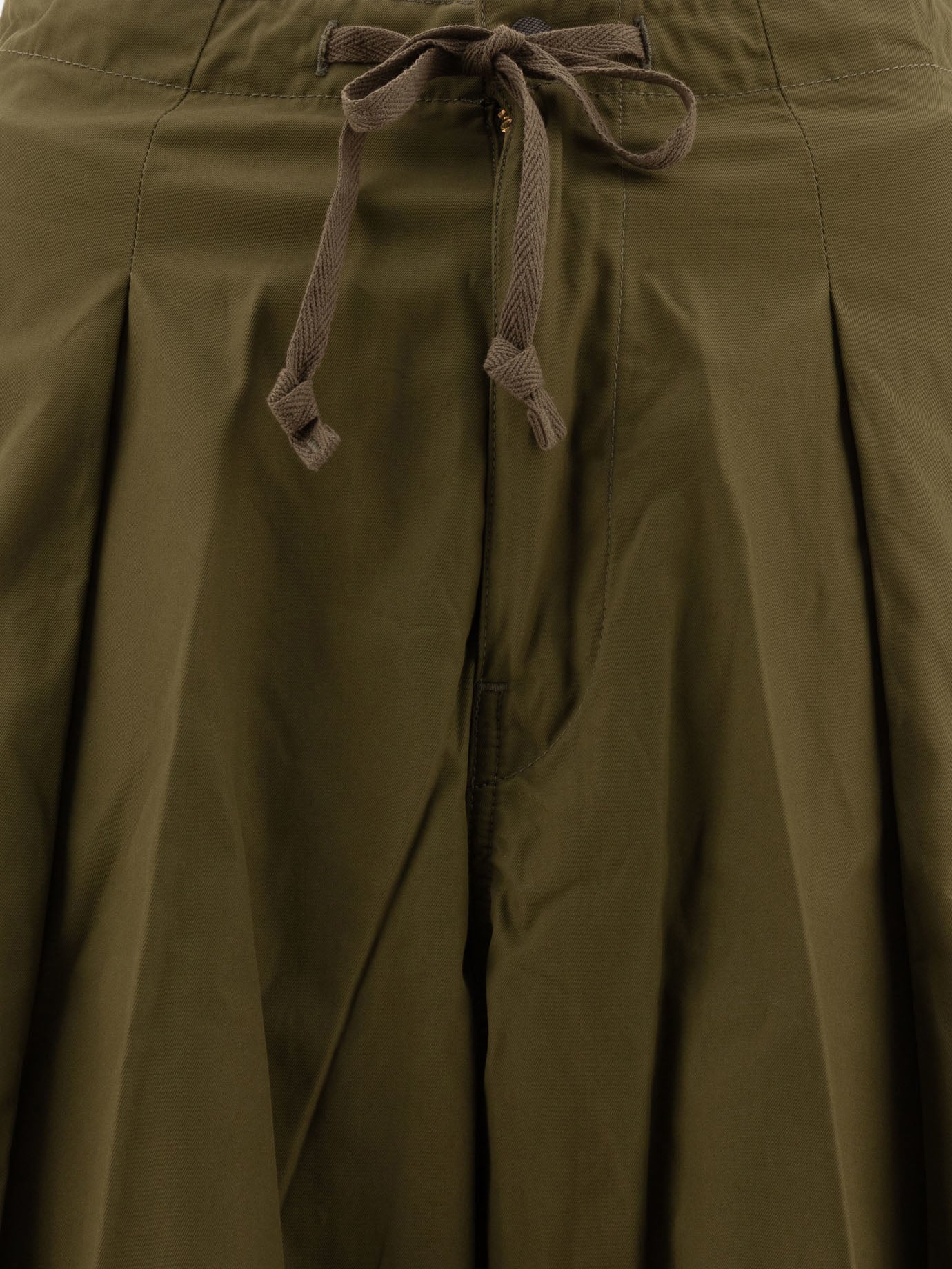 KAPITAL "Combed Gabergine AOZAI" cargo trousers Green