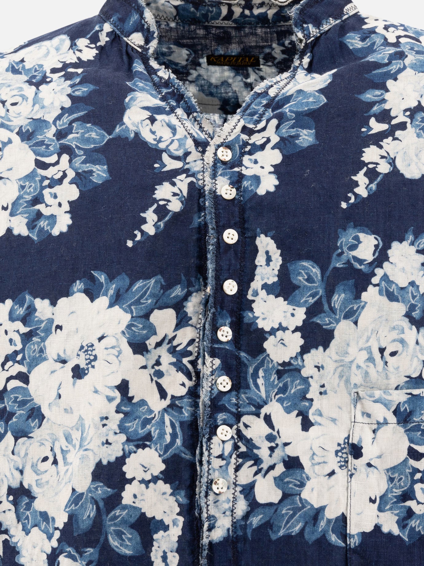 KAPITAL "Champetre Discharge" shirt Blue