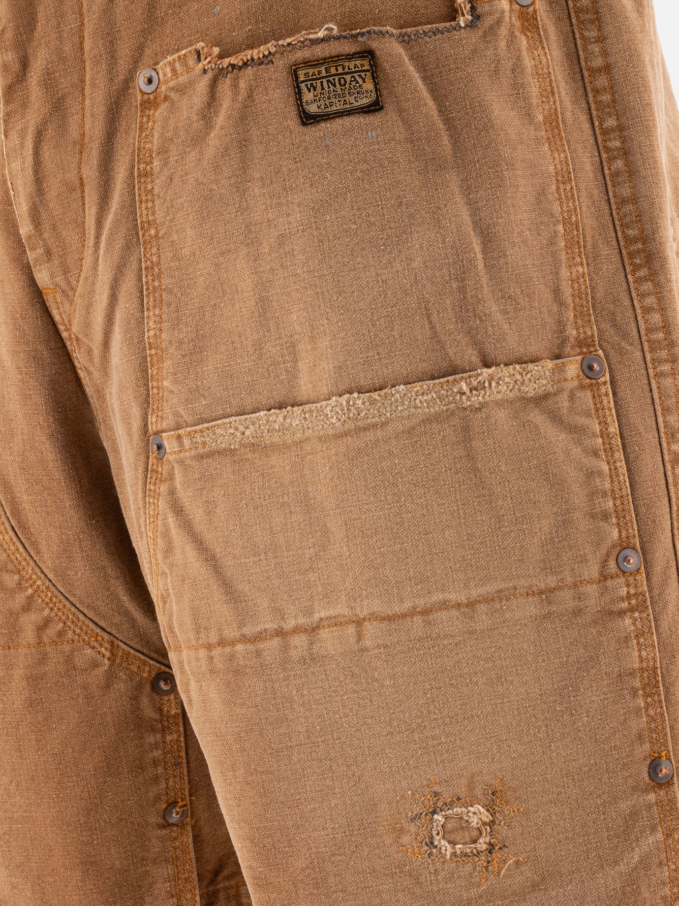 KAPITAL "Farmer Remake" shorts Brown