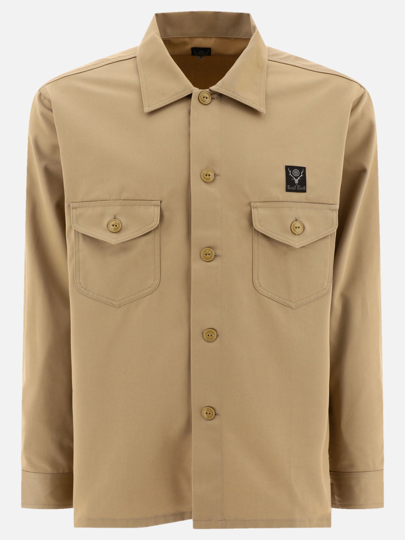 South2 West8 "Smokey" shirt Beige