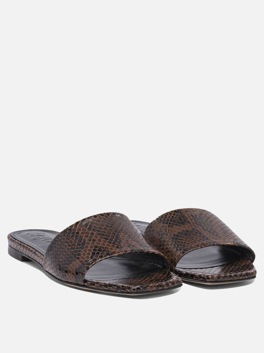 Flat sandals 100% goat leather - 100% cow leather  Brown - Aeyde Women | PLP | VIETTI Online Store | 2
